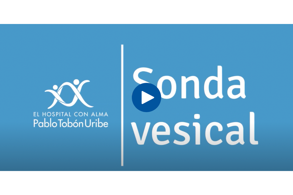 Imagen con texto que dice Sonda Vesical con enlace a video