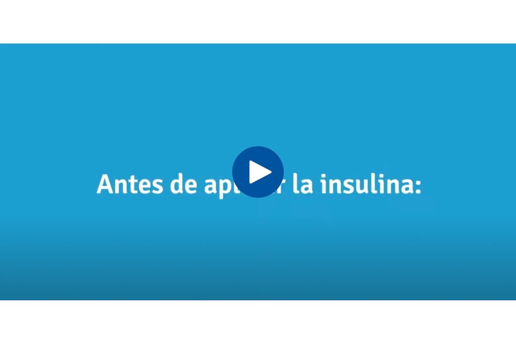 Imagen video youtube con frase Antes de aplicar la insulina